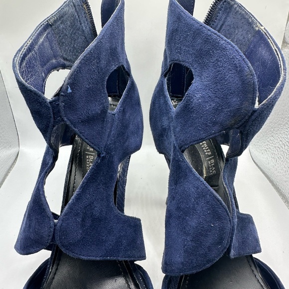 WHBM Blue Suede Caged Heels - Picture 12 of 12